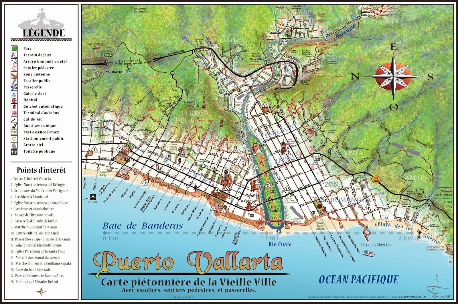 Mapa Jeff Cartography Puerto Vallarta en Français Mapa Jeff Cartography Puerto Vallarta en Français