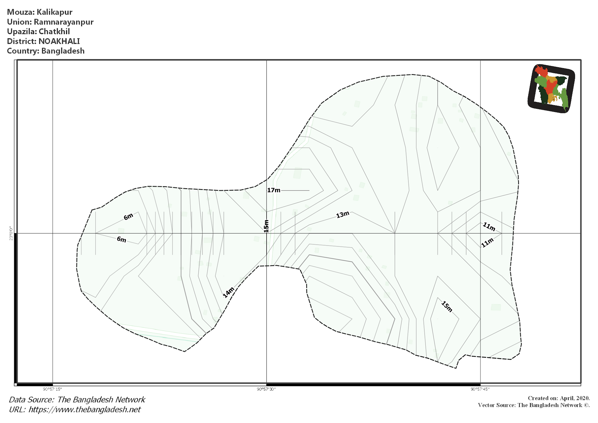 Map of Kalikapur Mouza of Chatkhil Upazila, NOAKHALI Map of Kalikapur Mouza of Chatkhil Upazila, NOAKHALI, Bangladesh.
