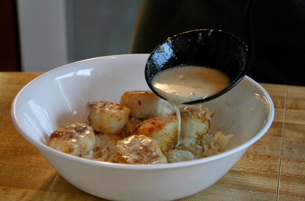 Casual Kitchen Recipe A Day 1 Seared Curried Scallops with Coconut Rice