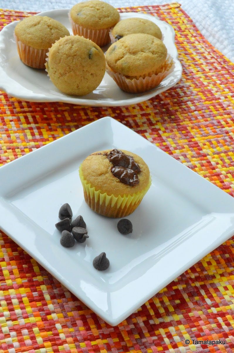 Eggless Chocolate Chip Muffins Tamalapaku