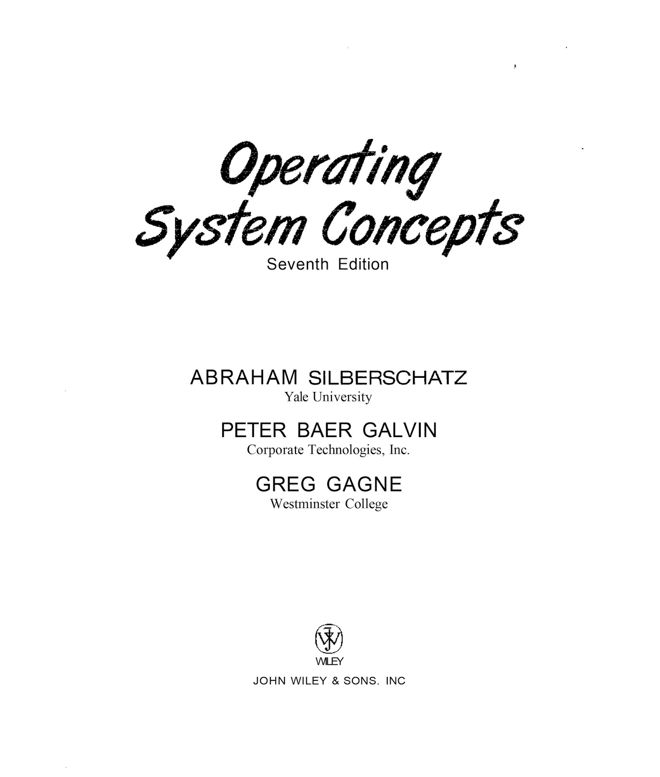 [Book] Operating Systems Concepts 7th Edition by Silberschatz, Galvin