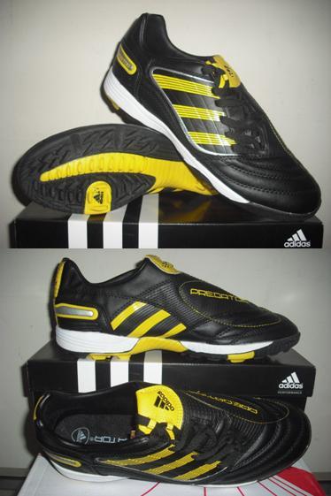 King Shoes Shop: Adidas Predator Black Yellow Stripes ( Super Grade )