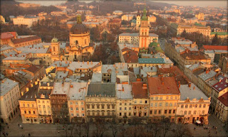 Widok z wieży ratuszowej