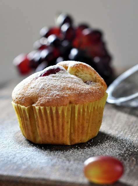 Muffins mit Weintrauben