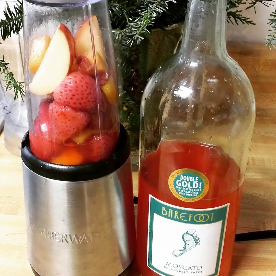 What's Blending? Moscato Sangria Blended Fruit