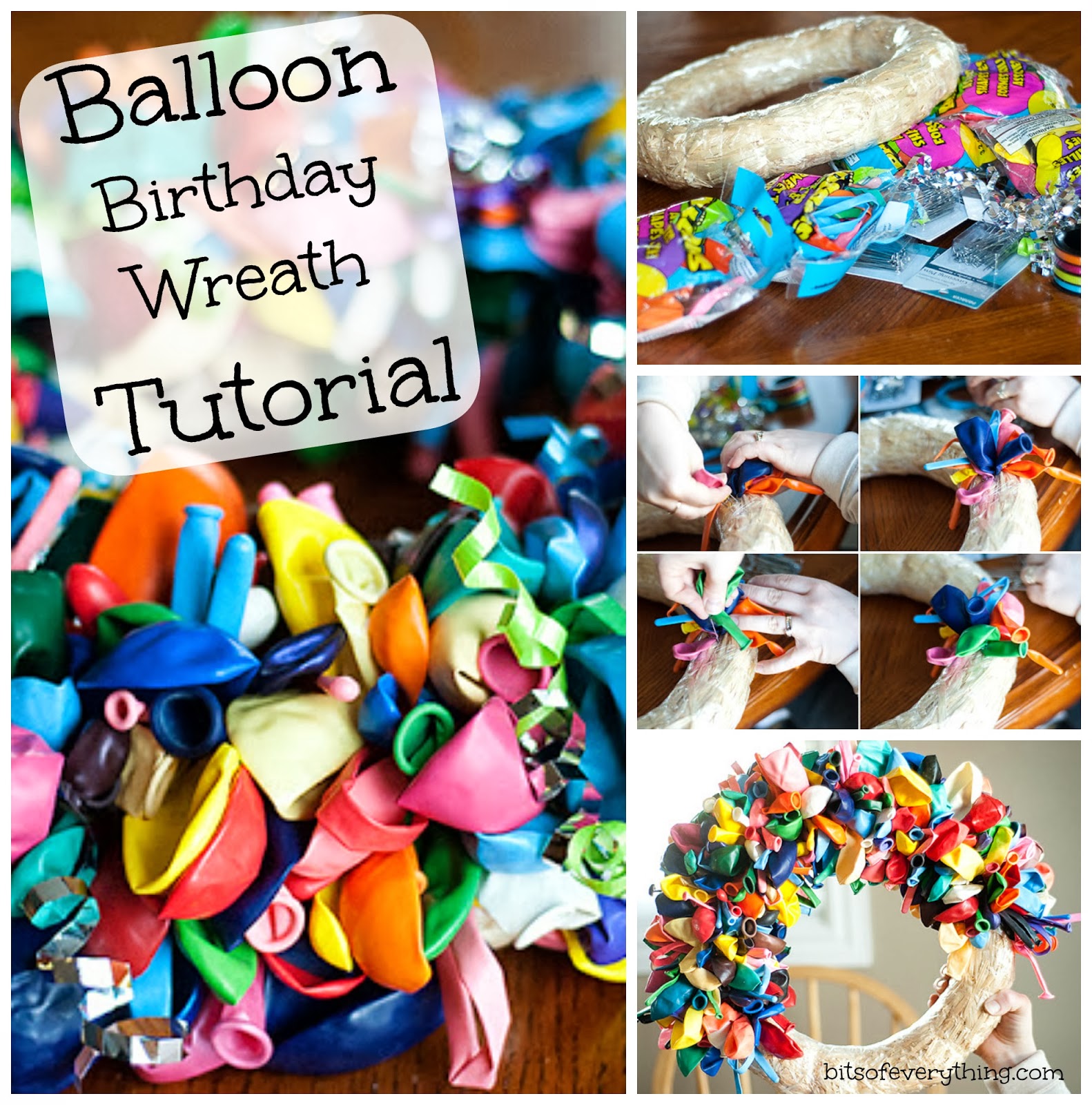 Balloon Birthday Wreath Tutorial! | Bits of Everything