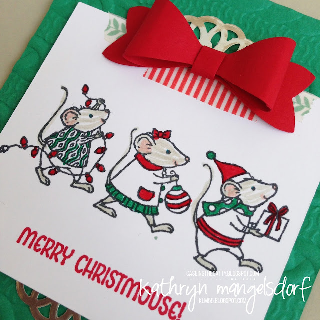 Stampin' Up! Merry Mice Christmas Card created by Kathryn Mangelsdorf