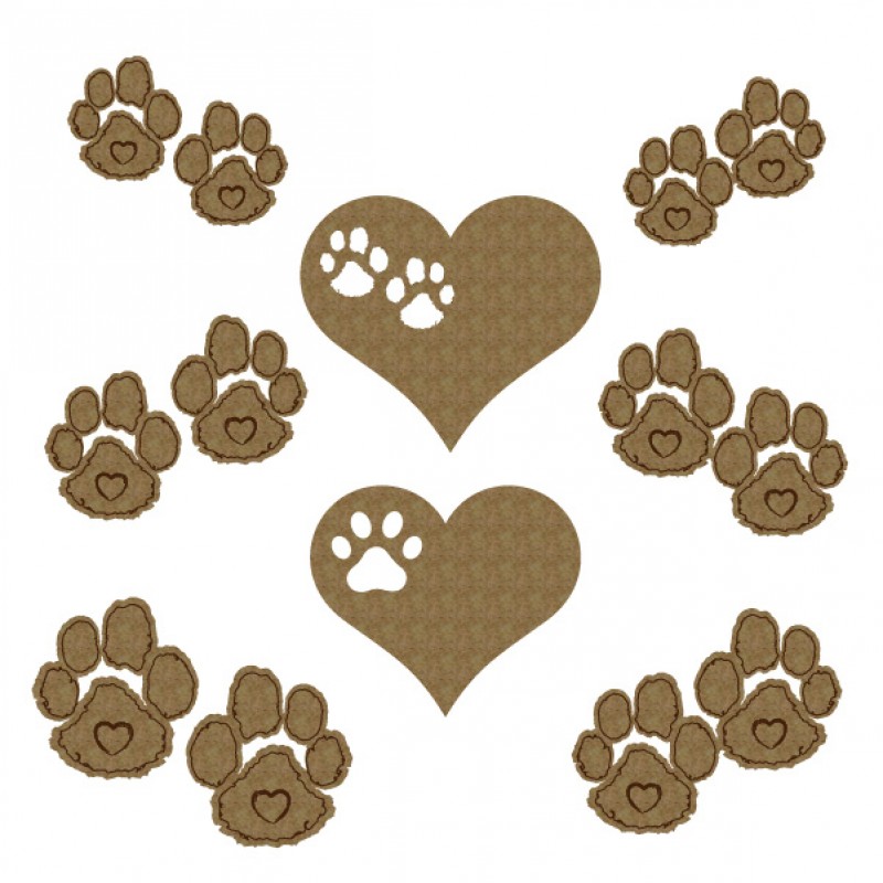 A Wonderful Mess Paw Prints Creative Embellishments