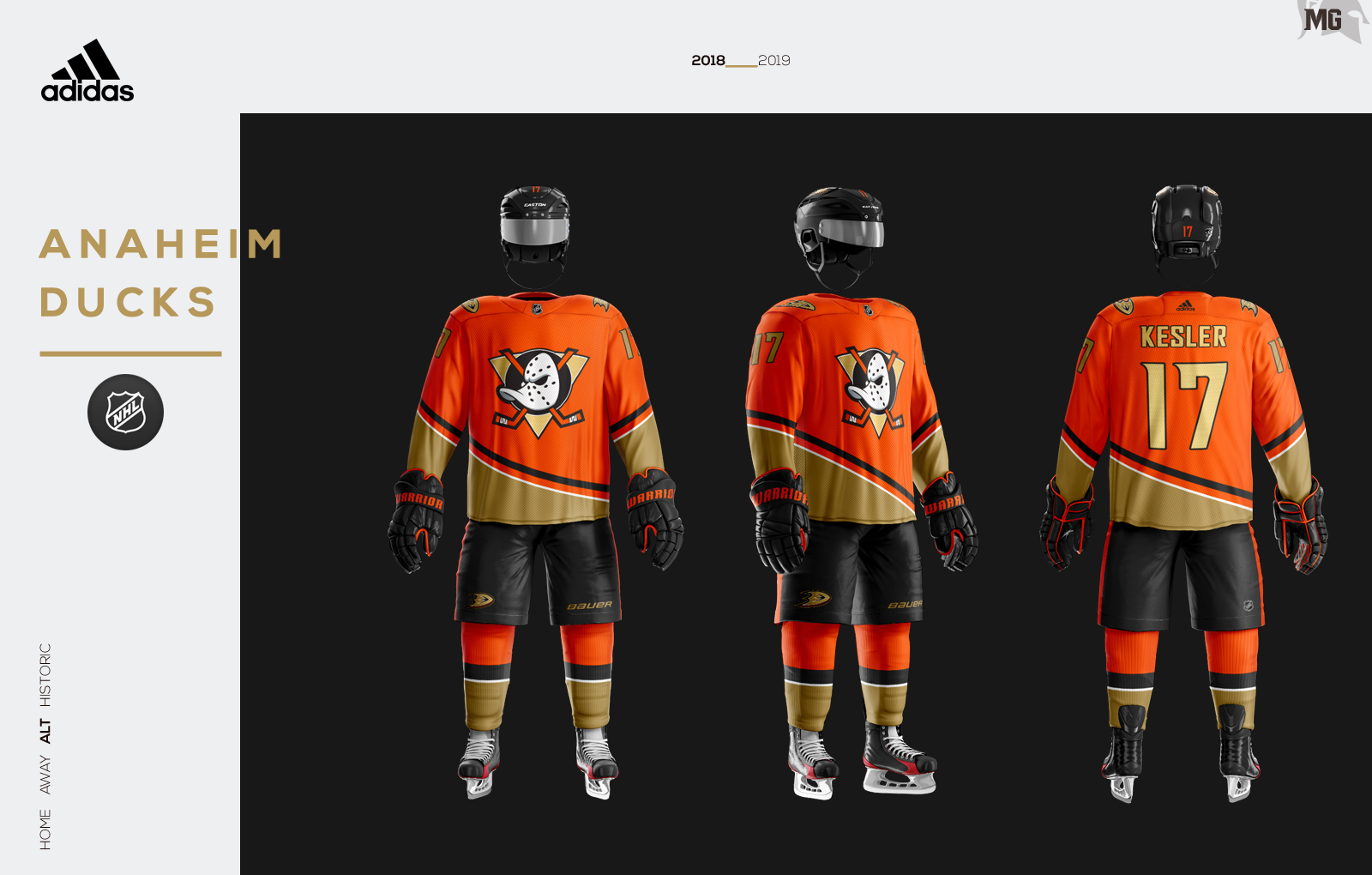 anaheim ducks concept jersey