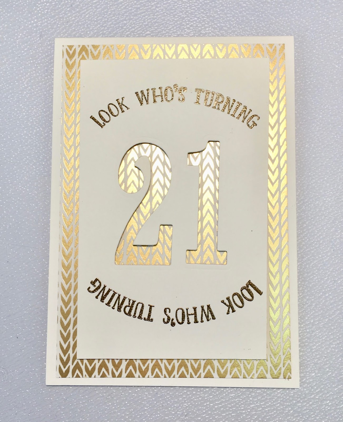 Aussie Stampers Gold Embossed Card and Envelope. Stampin Up.