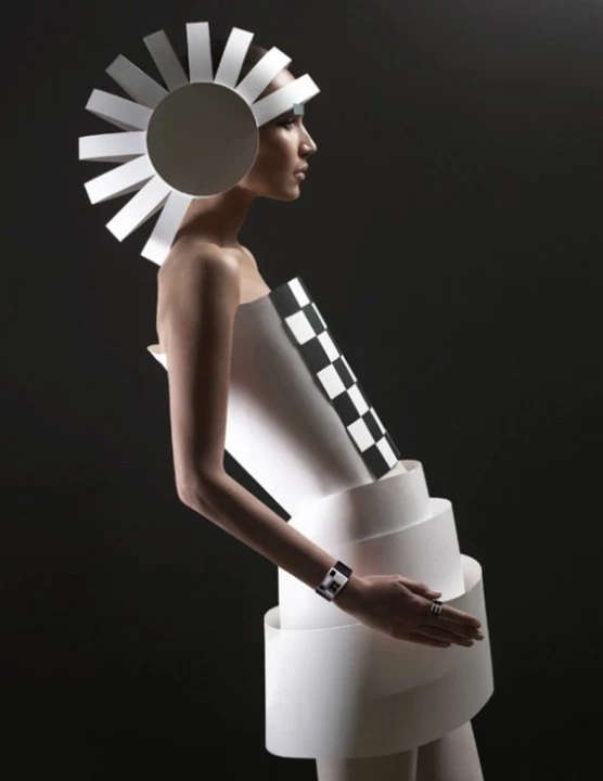 Alexandra Zaharova | Paper fashion dresses | Futuristic style