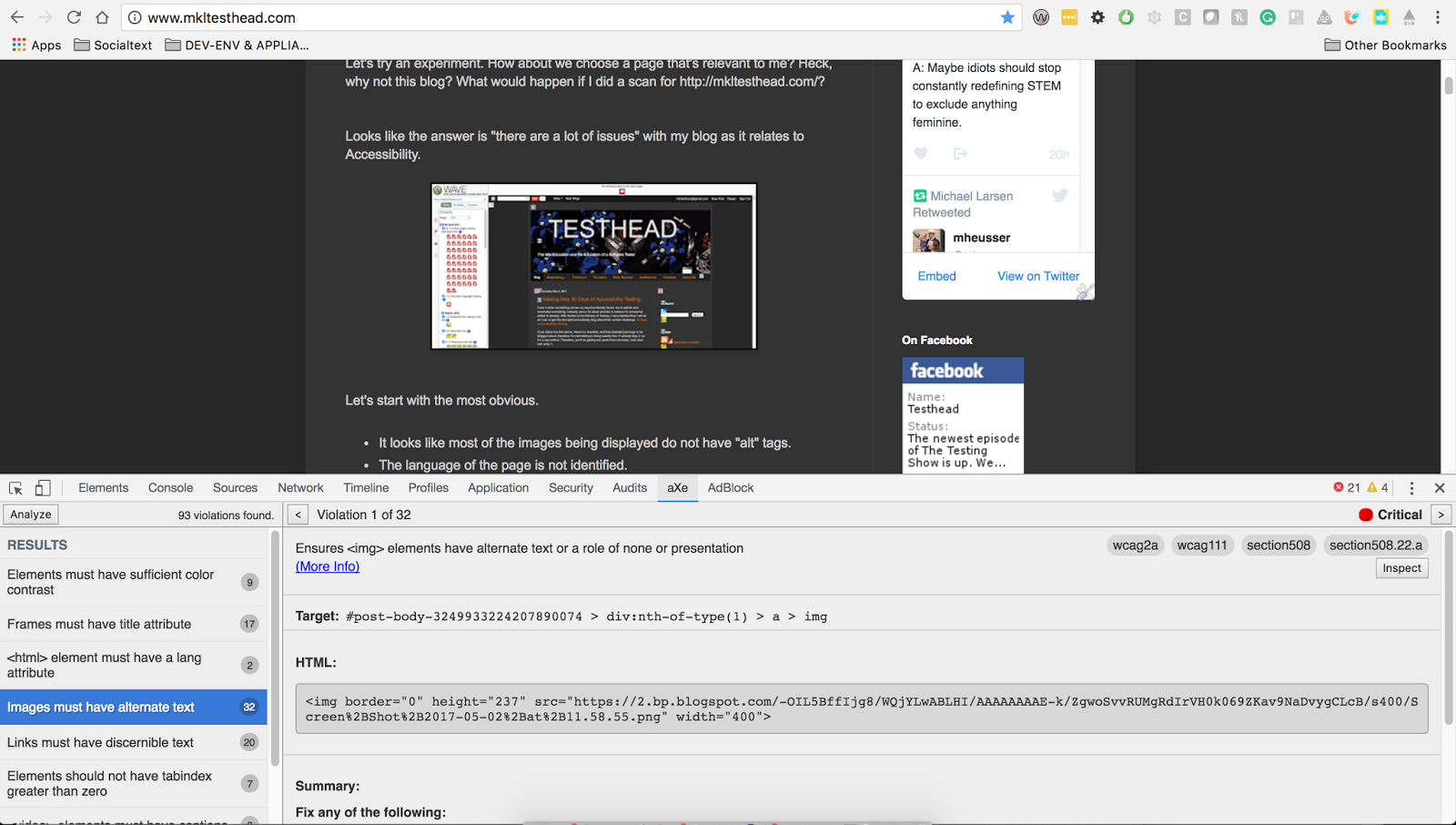 TESTHEAD Give 'em the aXe 30 Days of Accessibility Testing