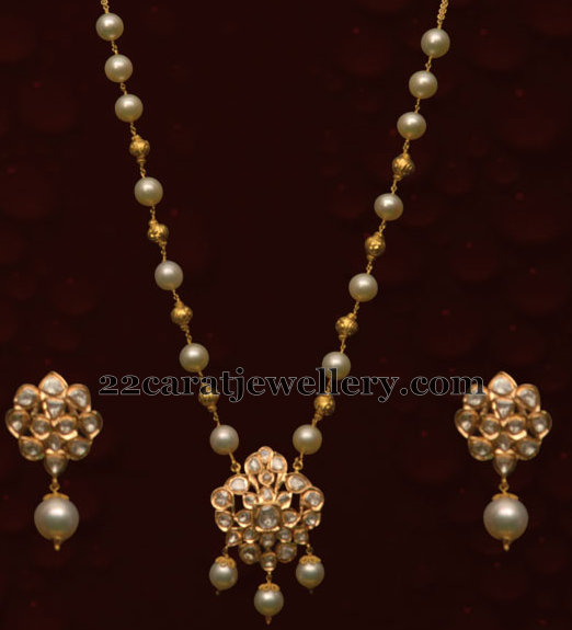 Simple Locket and Drops Earrings Jewellery Designs