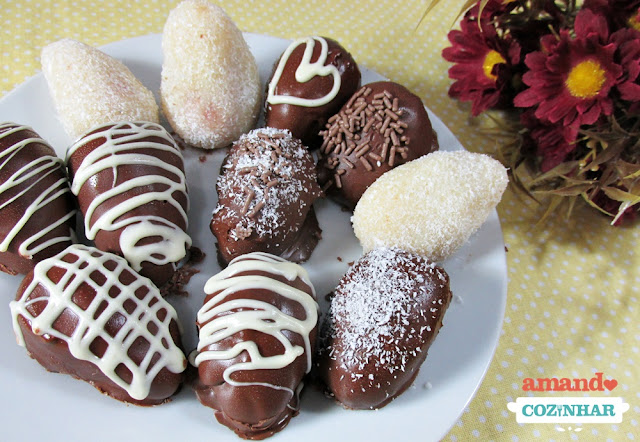 bombom surpresa de morango