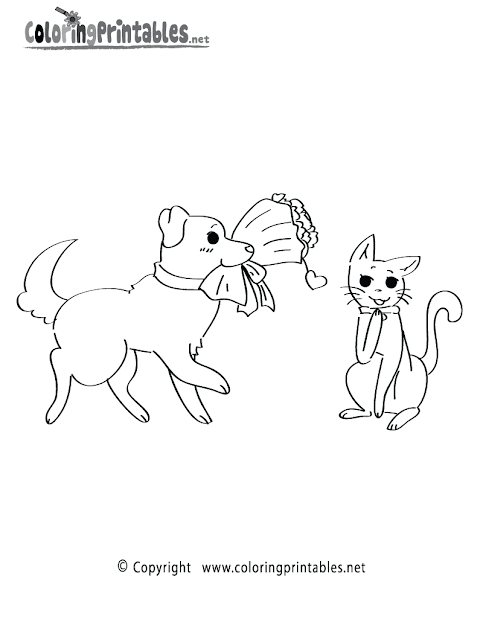 valentine dog coloring pages - photo #14