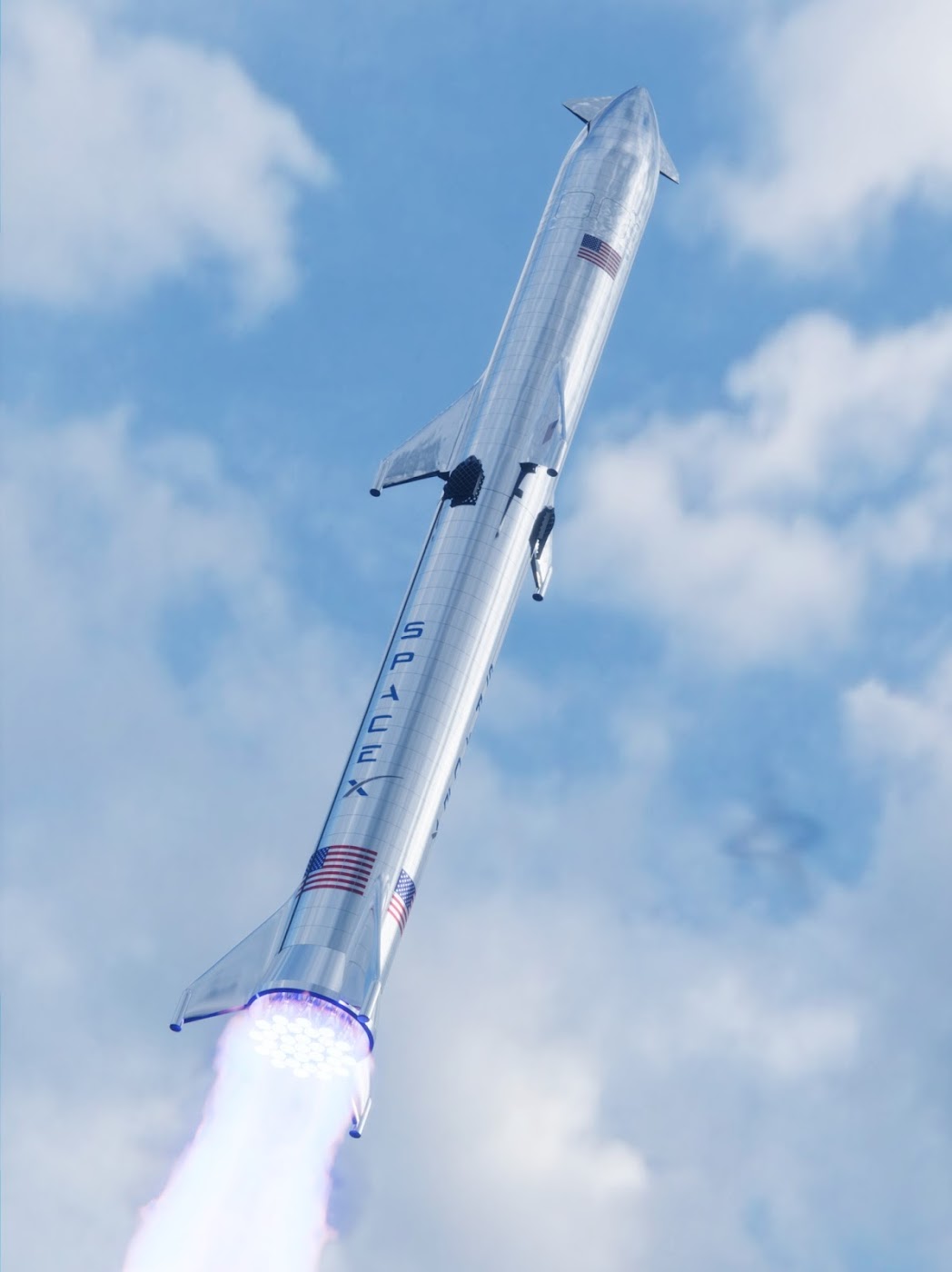 SpaceX Super Heavy cargo Starship by Mack Crawford (brickmack)