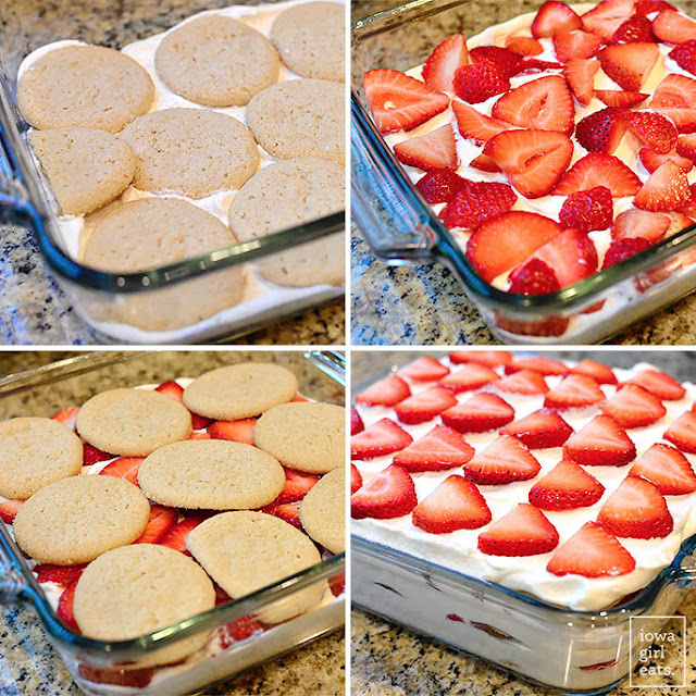 GlutenFree NoBake Strawberry Shortcake Icebox Cake unique recipes