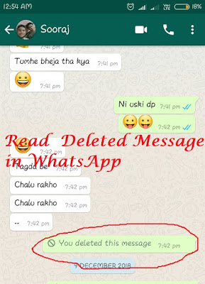 Recover Deleted Message in WhatsApp