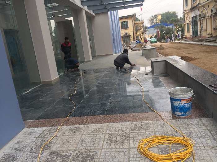 Kết quả hình ảnh cho thi công đá hoa cương