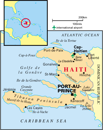 Haiti Mapa Turístico