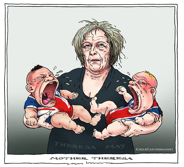 Image result for THERESA MAY AND ZIONIST KING OF Saudi CARTOON