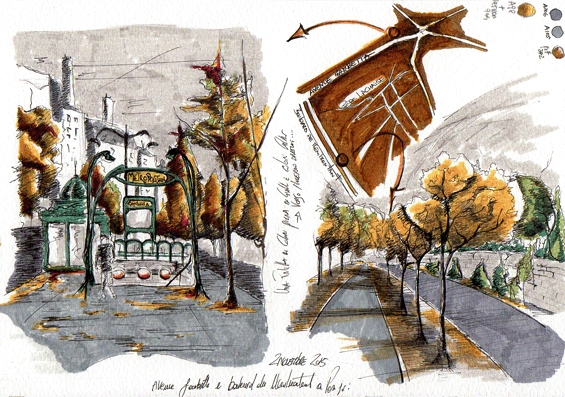 paris, autunno, sketch disegni, usk