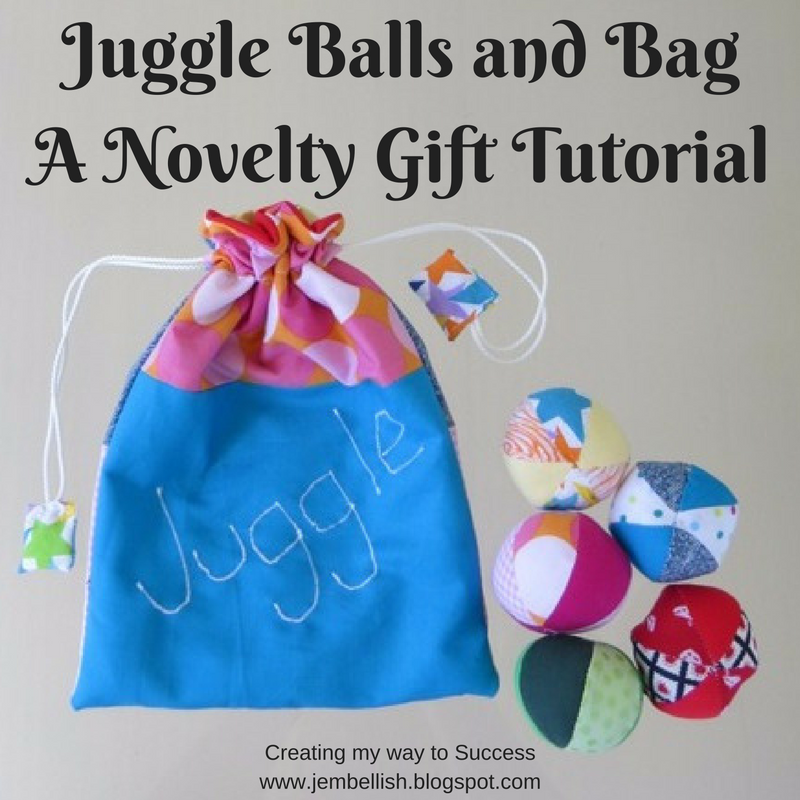Creating my way to Success Juggle Balls and Bag a novelty gift tutorial