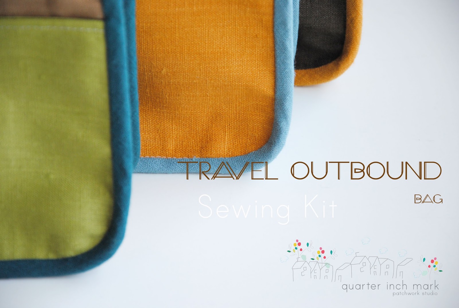 1/4" mark Travel Outbound Bag Sewing Pattern + Sewing Kits