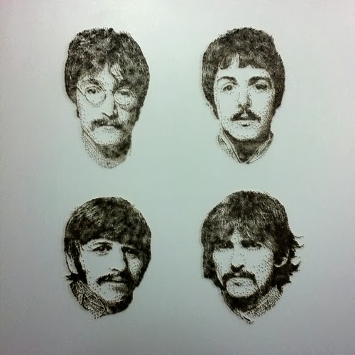 11-Beatles-David-Foster-Stippling-Art-with-Nails-www-designstack-co
