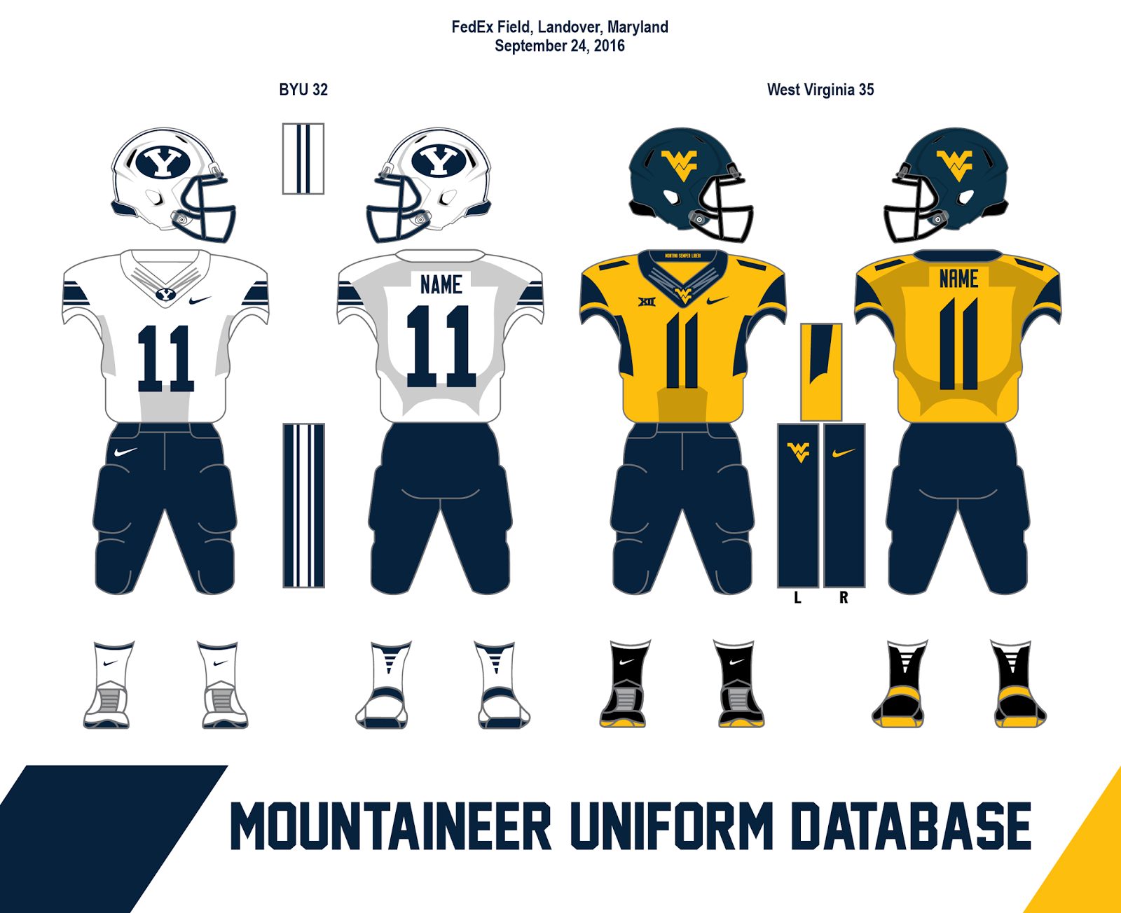 Mountaineer Uniform Database 2016 Football Game 3 BYU