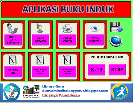 Aplikasi Buku Induk K13 Sd Rismax