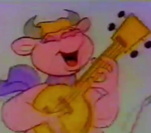 Jingle da vaquinha Mococa. Campanha feita em desenho animado, apresentada em 1989.