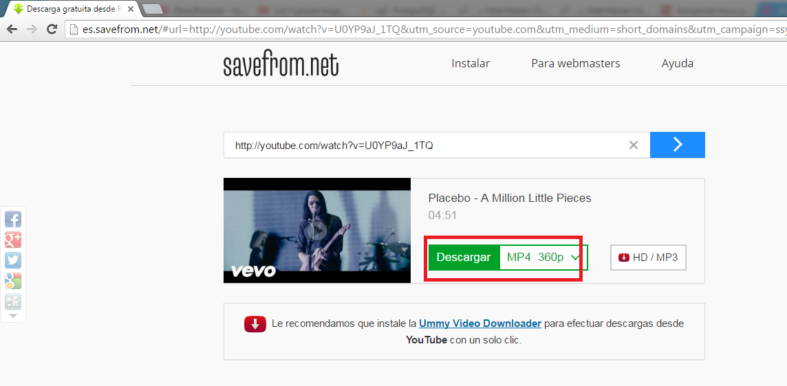 Descargar vídeos de Youtube modificando la URL