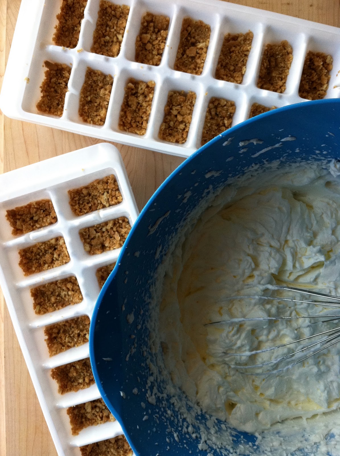 Mango & Tomato Graham Crackers, Condensed Milk & Whipped Cream recreating a childhood dessert