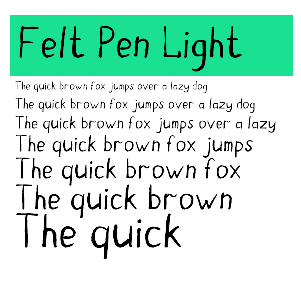 Font Terbaru Untuk Desain Grafis - Felt Pen Light Free Font