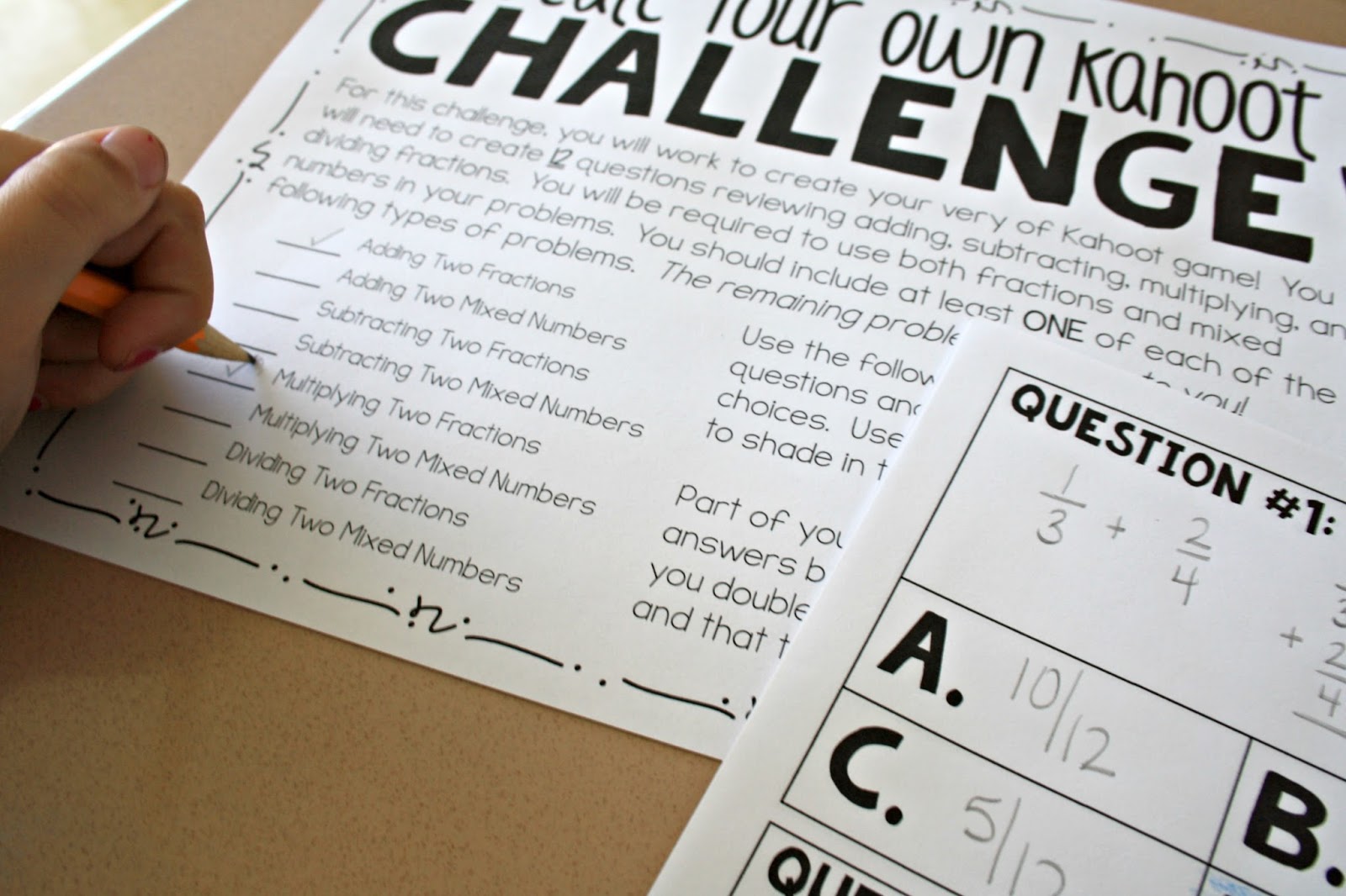 Using Kahoot to introduce a fun, engaging, math center for your classroom is a great way to involve technology into your daily lessons. I explain in this blog post how to have your students create their very own math quiz, using lessons we've just completed.The kids are required to create the questions, correct answer & other answers that could trick their classmates,then they are split into groups to take turns testing their friends! Be sure to grab this freebie! {review, games, math centers,Kahoot }