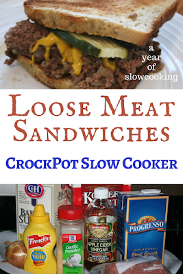 Made easily in the crockpot slow cooker, Loose Meat Sandwiches are a bit like a "grown up" version of Sloppy Joes. Seasoned with vinegar, mustard, and garlic they are not saucy and gloppy but beautifully savory and delicious! Naturally gluten free -- serve on toasted bread or hamburger buns.