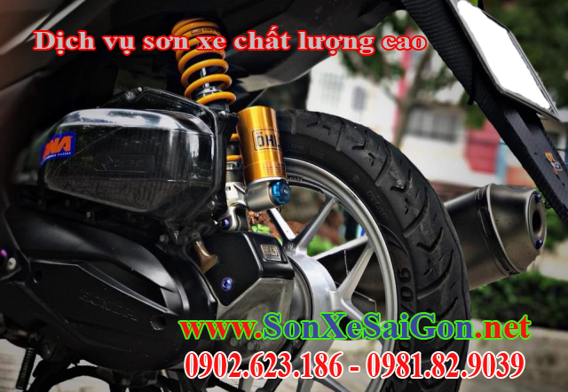 Sơn xe Honda Vario 150 màu xám nhám mâm bạc cực đẹp - Sơn Xe Sài Gòn