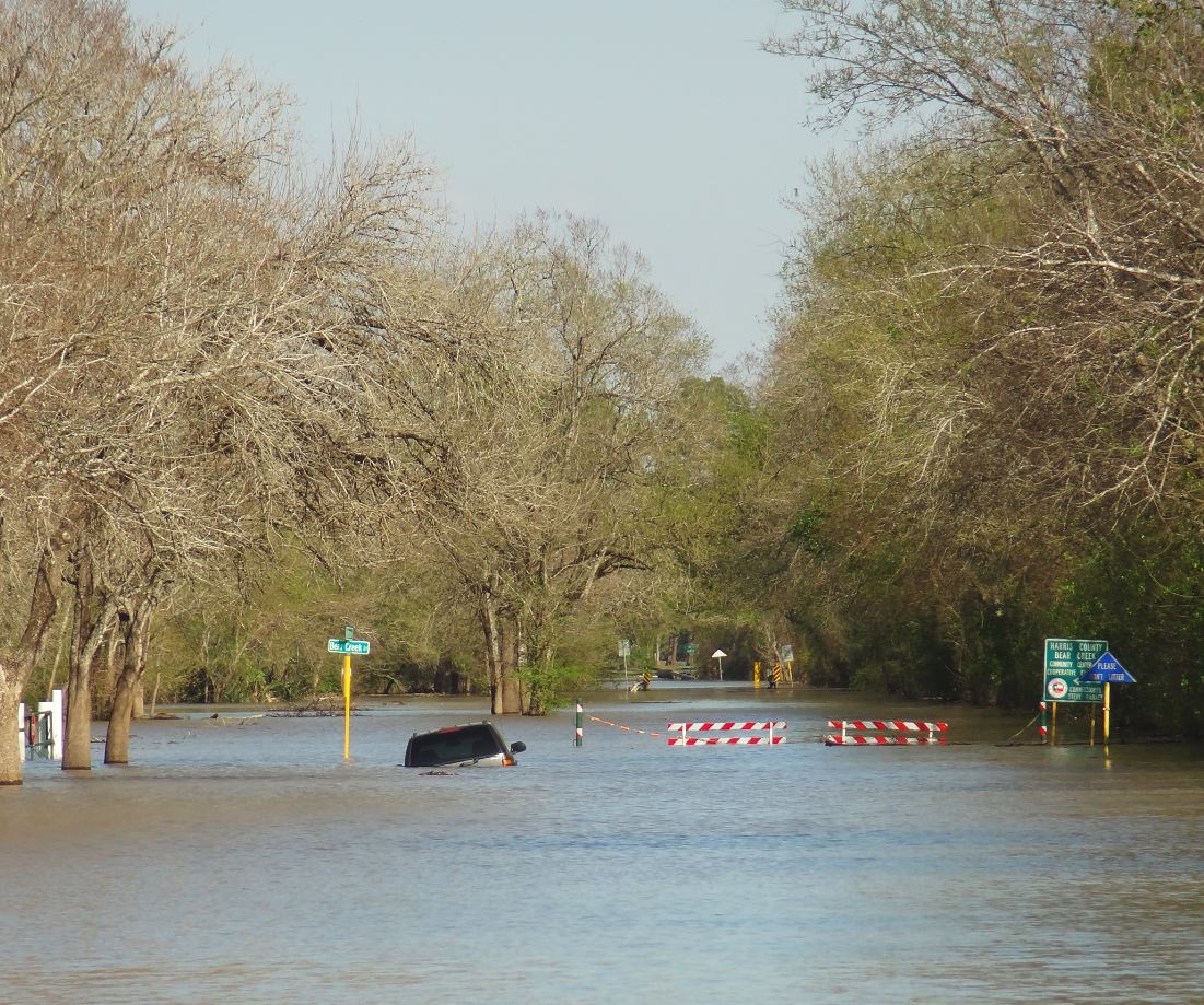 HTownWest Photo Blog Patterson Road in Addicks Reservoir under water