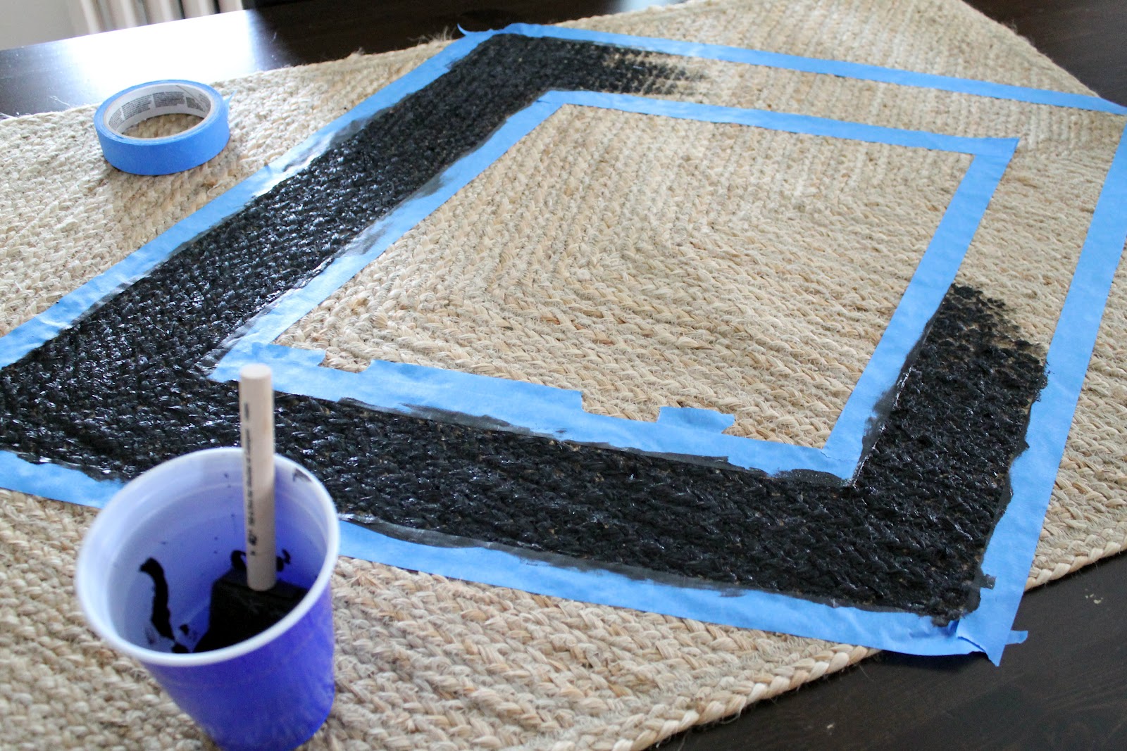 Hammers and High Heels DIY West Elm Diamond Jute Rug