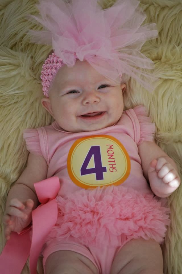 Happy 4 months to our baby girl!