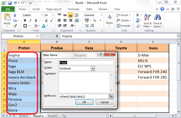 Excel Tutorial | Cara Membuat Drop Down List Dependent (Dynamic ...