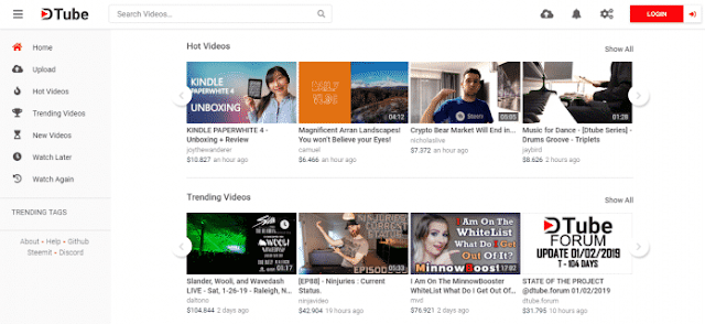 DTube - Alternatif YouTube Cara Mendapatkan Uang di Internet