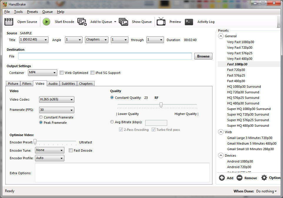 handbrake settings plex handbrake settings plex