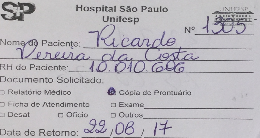 Hospital São Paulo.