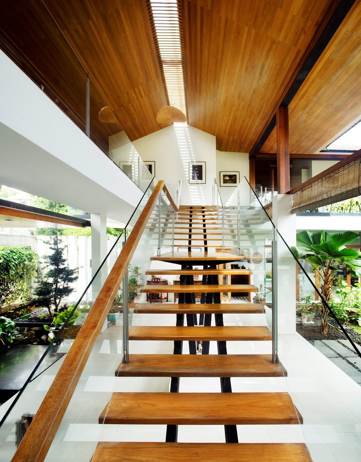 Staircase Rattan House Design