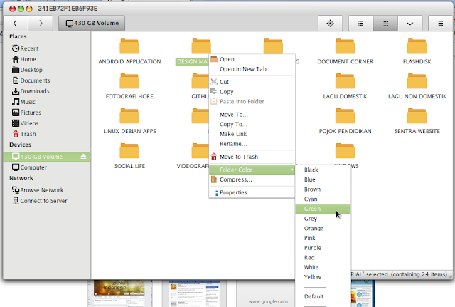 Cara Mengubah Warna Folder di Linux Dengan Klik Kanan Mengubah Warna Folder di Linux