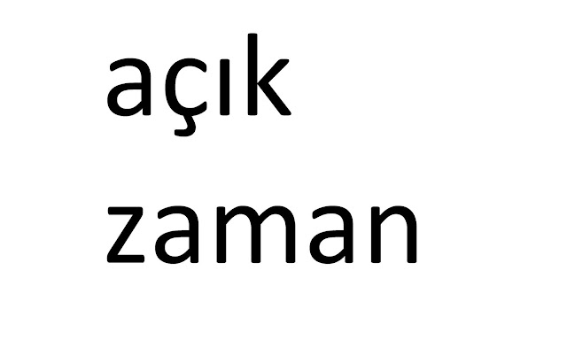 açık zaman