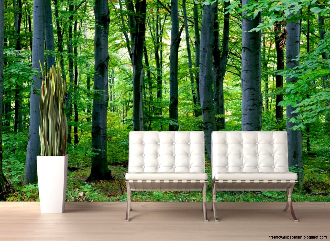 Woodland Forest Peel amp Stick Canvas Wall Mural 10 12 Feet Wide x