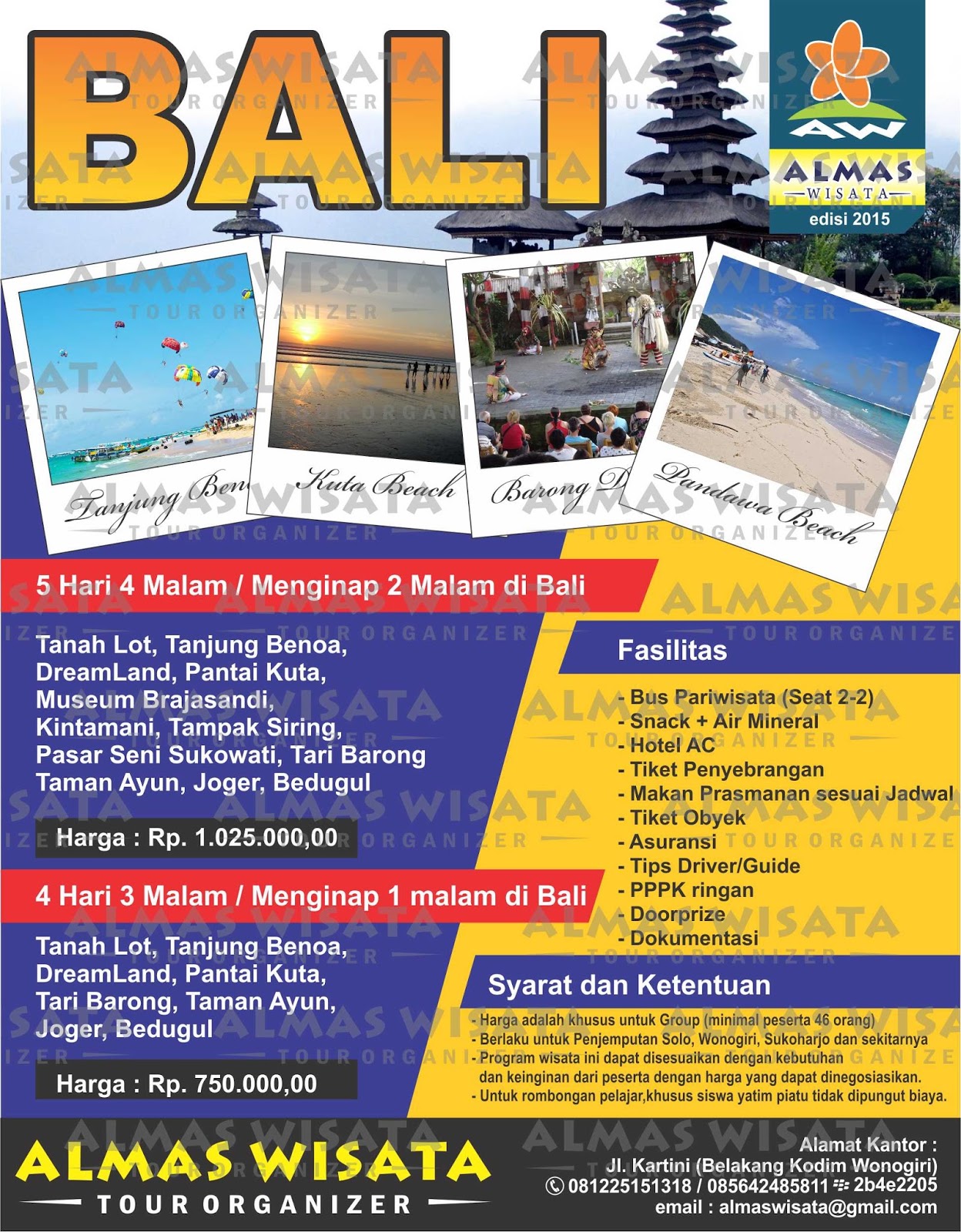 Paket Wisata 2015: Liburan ke BALI